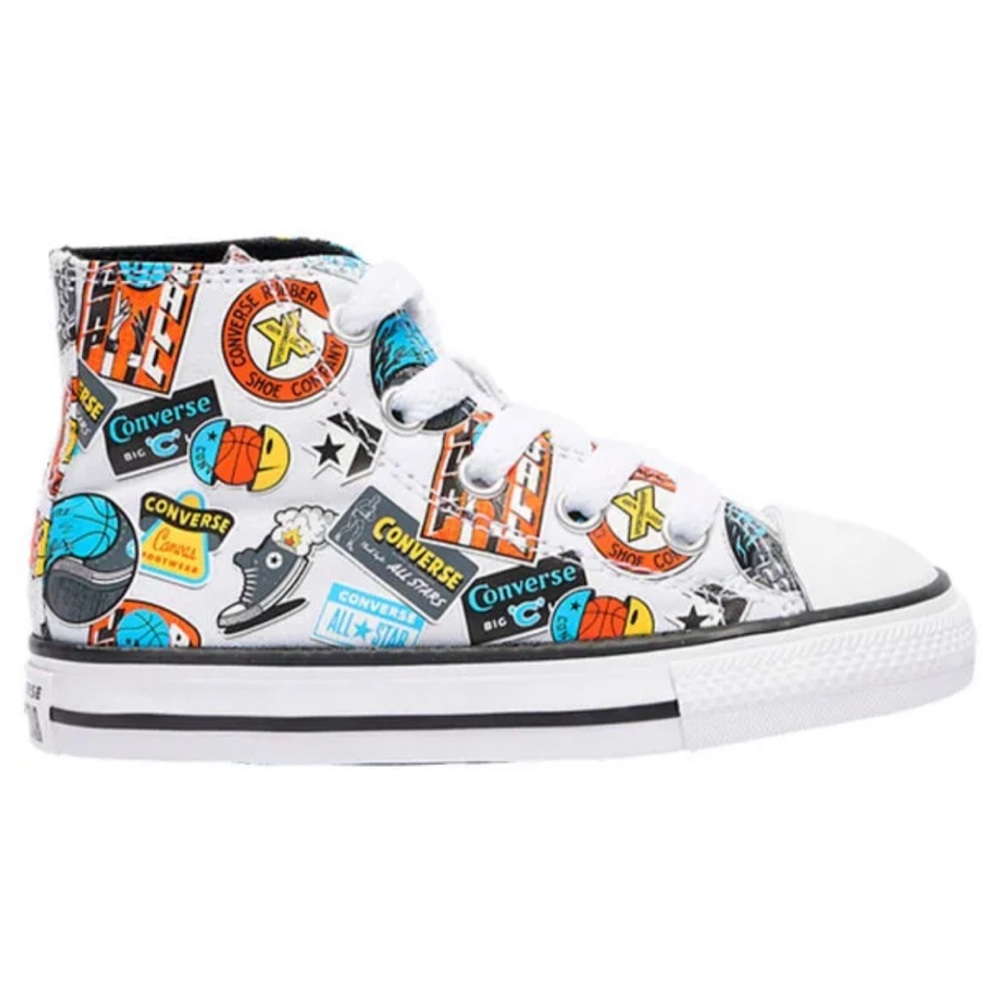 Toddler Infant Baby basketball pattern converse hightop sneaker shoes size 4 nib